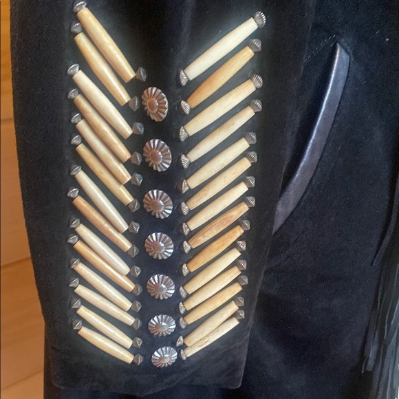 Splendid Black Suede Women's Coat. One of a kind. Immaculate. Rodeo Maximalism - Picture 3 of 11